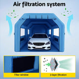 Giantz Inflatable Spray Booth Car Paint Tent 1000X500X350cm 2 Blowers Filter Mobile Garage Workstation - Rear View