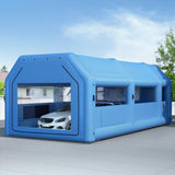 Giantz Inflatable Spray Booth Car Paint Tent 1000X500X350cm 2 Blowers Filter Mobile Garage Workstation - Low Angle