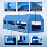 Giantz Inflatable Spray Booth Car Paint Tent 1000X500X350cm 2 Blowers Filter Mobile Garage Workstation - Top-Down View