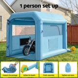 Giantz Inflatable Paint Booth 2.5X2.5X3M Inflatable Spray Booth with 550W Powerful Blower and Air Filter System, Round Roof with Light Hook, for Painting Bicycle, Motorcycle, Furniture Refinishing DIY - Top-Down View