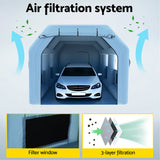 Giantz Inflatable Spray Booth 8.5X4.8M Car Paint Tent Filter System 2 Blowers - 45-Degree Angle