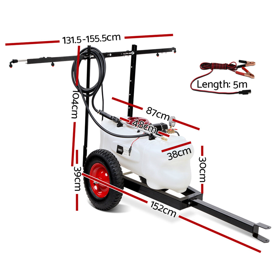 Giantz Weed Sprayer 60L Trailer 1.5M Boom Garden Spray, image 2