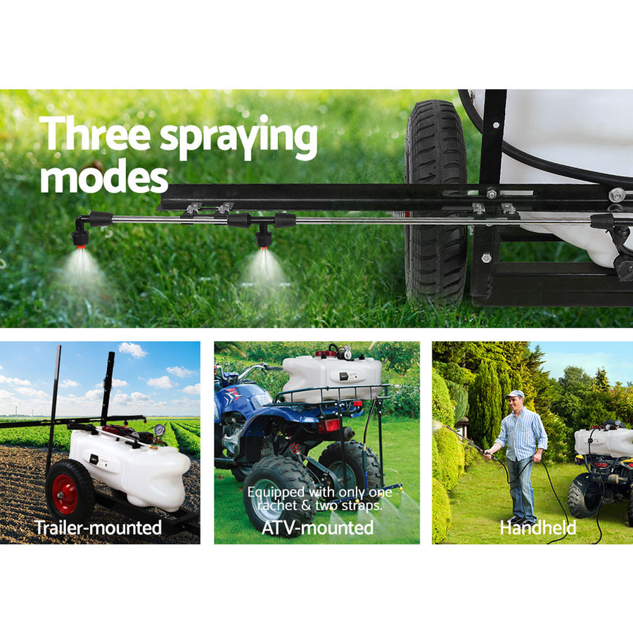 Giantz Weed Sprayer 60L Trailer 1.5M Boom Garden Spray, image 4