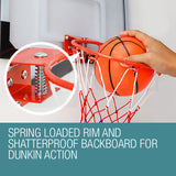 Dr.Dunk Indoor Mini Basketball Hoop Ring Backboard Kit Door Mounted Mount Kid Set - Side View