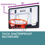 Dr.Dunk Portable Basketball Hoop Stand System Height Adjustable Net Ring Kids - Front View