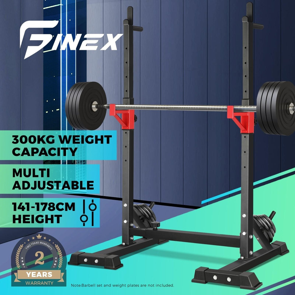 Finex Squat Rack Adjustable Barbell Rack