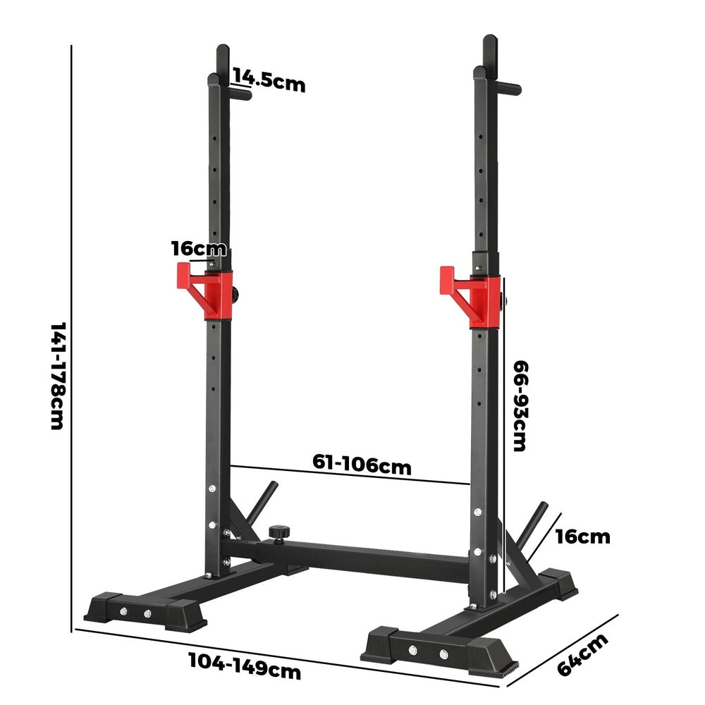 Finex Squat Rack Adjustable Barbell Rack