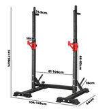 Finex Squat Rack Adjustable Barbell Rack - Front View