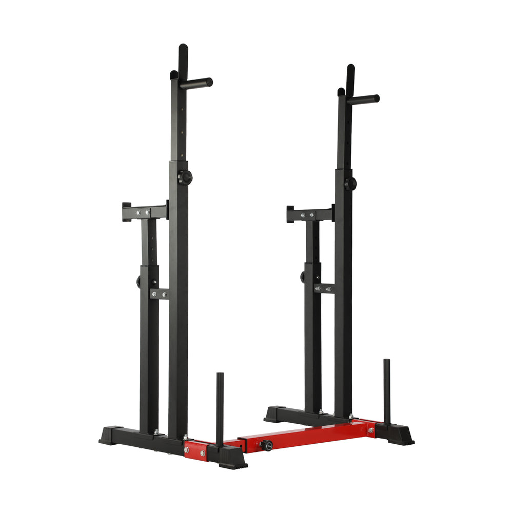 Finex Adjustable Squat Rack Barbell Bar Stand Black
