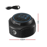 Gardeon Ultrasonic Rat Repeller 360 Degree 4 Modes Pest Repeller Black - Side View