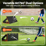 Everfit Soccer Rebounder Board 80cm x 30cm Football Rebound Wall with 2 Angles - Rear View