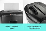 Centurion 21L Cross-Cut Office Shredder 10-Sheet Paper, CD & Credit Card Security - Top-Down View