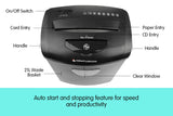 Centurion 21L Cross-Cut Office Shredder 10-Sheet Paper, CD & Credit Card Security - 45-Degree Angle