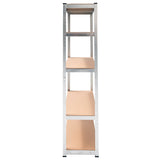 5 Shelf Adjustable Storage Rack Work Table Galvanized Steel 180x90cm - Extra Image