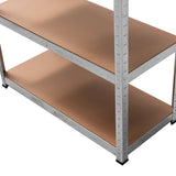 5 Shelf Adjustable Storage Rack Work Table Galvanized Steel 180x90cm - Extra Image