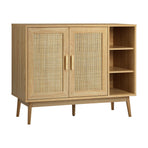 Oikiture Shoes Storage Cabinet 4 Closed & 3 Open Shelves