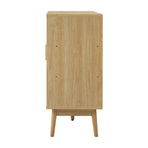 Oikiture Shoes Storage Cabinet 4 Closed & 3 Open Shelves, image 6