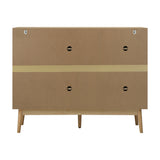 Oikiture Shoes Storage Cabinet 4 Closed & 3 Open Shelves
