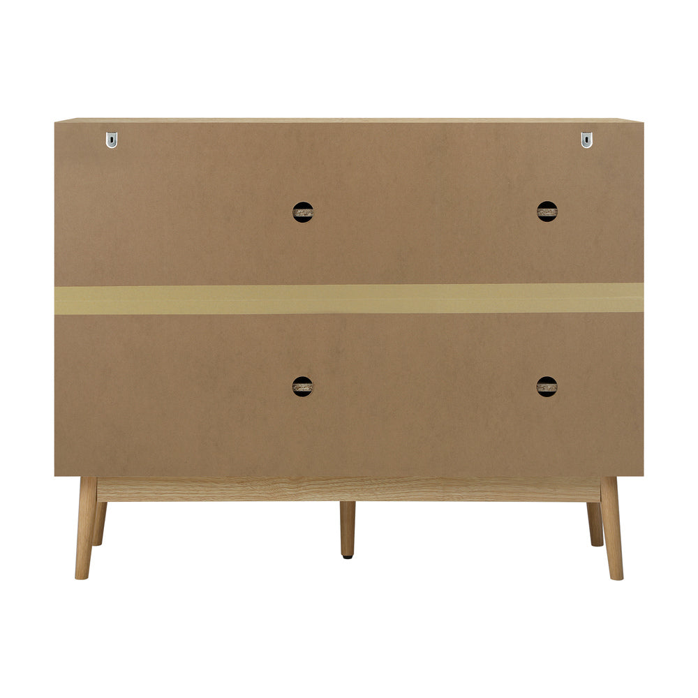 Oikiture Shoes Storage Cabinet 4 Closed & 3 Open Shelves