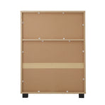 Oikiture Shoes Storage Cabinet Organiser Shelf 2 Doors Brown