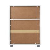 Oikiture Shoes Storage Cabinet Organiser Shelf 2 Doors White - Front View