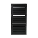 Oikiture Shoe Storage Cabinet 3 Doors 45 Pairs Black