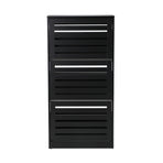 Oikiture Shoe Storage Cabinet 3 Doors 45 Pairs Black
