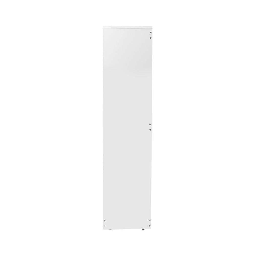 Oikiture Shoe Storage Cabinet 3 Compartments with Rows White