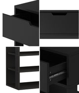 Oikiture Shoes Storage Rack 5-tier Shelves with Drawer Black - 45-Degree Angle