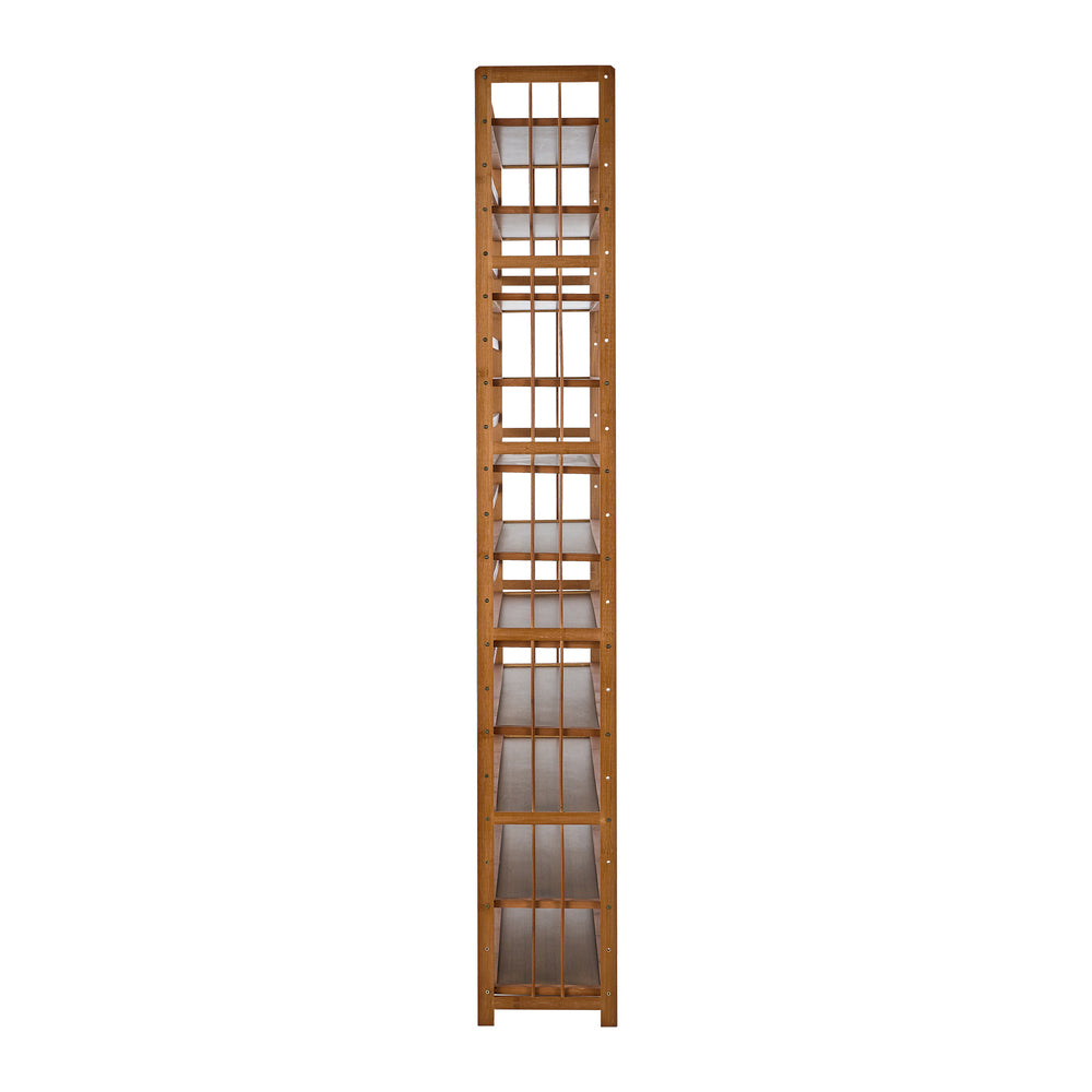 Oikiture Shoe Rack Storage Organizer 11 Shelves Bamboo Brown