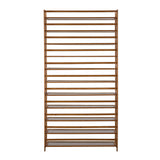 Oikiture Shoe Rack Storage Organizer 11 Shelves Bamboo Brown