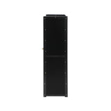 Oikiture Shoe Storage Cabinet 4 Doors Shelf Black