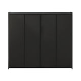 Oikiture Shoe Storage Cabinet 4 Doors Shelf Black