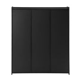 Oikiture Shoe Storage Cabinet 3 Doors Rattan Style - 45-Degree Angle