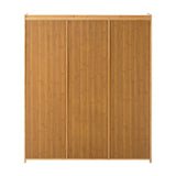 Oikiture Shoe Cabinet with 3 Rattan Doors 6 Shelves