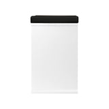 Oikiture Shoe Bench 105cm with Leather Seat Black&White - Front View