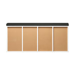 Oikiture Shoe Bench 105cm with Leather Seat Black&White