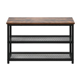 Oikiture Shoe Storage Bench with 2-Tier Mesh Shelf