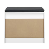 Oikiture Shoe Storage Bench with PU Seat 0.6M White