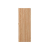 Oikiture Shoe Cabinet 2 Compartment with Rows Rattan Doors