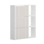 Oikiture Shoe Rack Storage Cabinet with Display Shelves White
