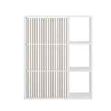 Oikiture Shoe Rack Storage Cabinet with Display Shelves White