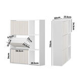 Oikiture Shoe Rack Storage Cabinet with Display Shelves White - Extra Image