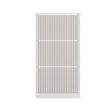 Oikiture Shoe Rack Storage Cabinet 3 Compartments White