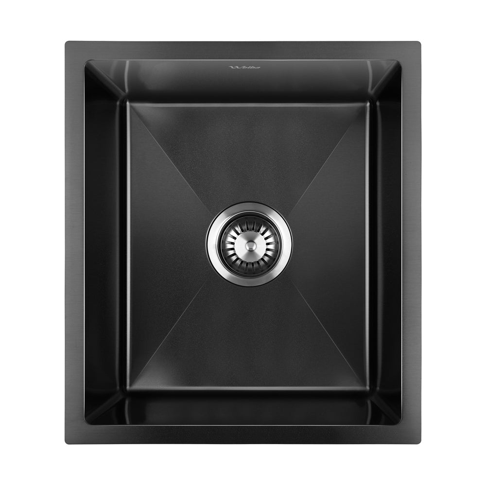 Welba 44X38CM Stainless Steel Sink Single Bowl with Waste Black