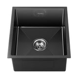 Welba 44X38CM Stainless Steel Sink Single Bowl with Waste Black