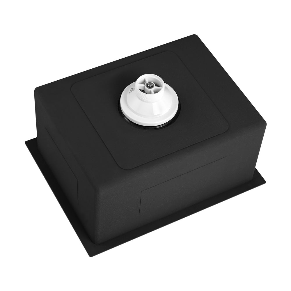 Welba 44X38CM Stainless Steel Sink Single Bowl with Waste Black