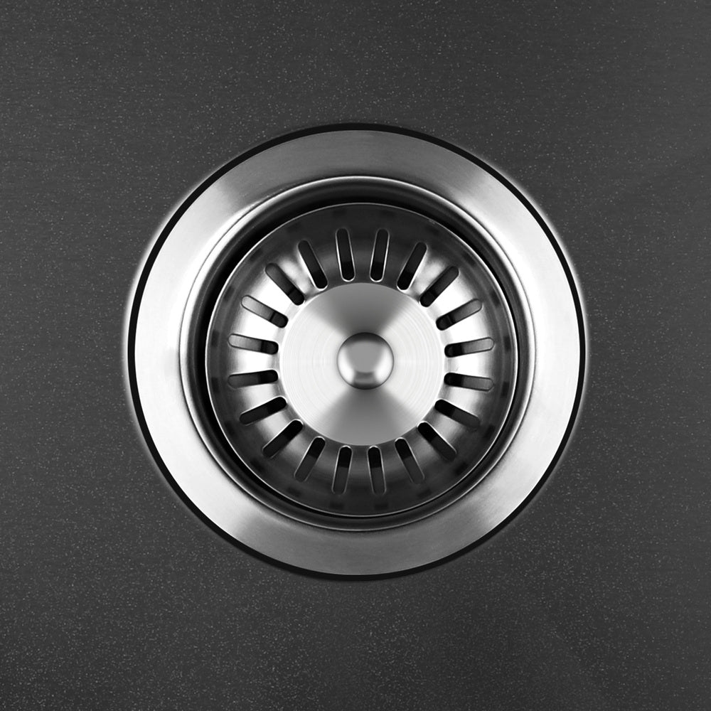 Welba 44X38CM Stainless Steel Sink Single Bowl with Waste Black