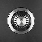 Welba 44X38CM Stainless Steel Sink Single Bowl with Waste Black - Top-Down View