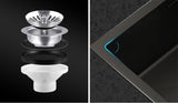 Welba 44X38CM Stainless Steel Sink Single Bowl with Waste Black - Close-Up Angle